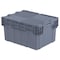 Orbis Attached Lid Container, 29.92 gal Volume Cap., 23 7/8 in L, 19 5/8 in W, 15 1/4 in H, Plastic, Gray FP403 Gray - alternate 1