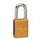 American Lock Lockout Padlock, Keyed Alike, Aluminum, Yellow, 1 1/2 in Shackle Height, 1 1/2 in Body Width, 3 PK A1106KAS3YLW - alternate 3