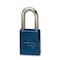 American Lock Lockout Padlock, Keyed Alike, Aluminum, Blue, 1 1/2 in Shackle Height, 1 1/2 in Body Width, 12 PK A1106KABLU SETOF12 - alternate 1