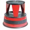Cramer Round Office Stool, 2 Steps, 350 lb Load Capacity, 14 1/2 in Overall Height, Steel, Silvertone 1001-01 - alternate 4