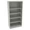 Tennsco 5-Shelf Bookcase, All Welded Steel 72"x36" Light Grey BC18-72 LIGHT GREY - alternate 1