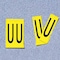 Electromark Label, U, Yellow, 4 In. H, PK25 34100Y-U - alternate 1