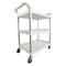 Rubbermaid Commercial Dual-Handle Utility Cart with Lipped Plastic Shelves, Plastic, 200 lb Load Capacity, 3 Shelves FG342488OWHT - alternate 1