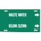 Brady Pipe Marker, Waste Water, Grn, 10 to 15 In 4153-H - alternate 1
