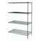 Metro Wire Shelving, 24"D x 48"W x 62-9/16"H, 4 Shelves, Smoked Glass 4/2448NDSG,2/63PDSG - alternate 1