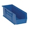 Quantum Storage Systems Hang & Stack Storage Bin, Polypropylene, Blue, 5 in H, 5 1/2 in W, 14 3/4 in L QUS234BL - alternate 1