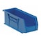 Quantum Storage Systems Hang & Stack Storage Bin, Polypropylene, Blue, 4 in H, 4 1/8 in W, 10 7/8 in L QUS224BL - alternate 1