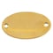 C.H. Hanson Blank Tag, Brass, 1 in H x 1 7/8 in W, 1 in Dia., Brass, Oval, 25 PK 42742 - alternate 1