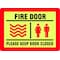 Electromark Fire Door Sign, 10 in Height, 14 in Width, Fiberglass, English 24182P - alternate 1