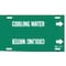 Brady Pipe Marker, Cooling Water, Gn, 6to7-7/8 In 4042-F - alternate 1