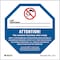 Brady Empty Drum Warning Label, 4 In. H, PK100 814LS - alternate 1