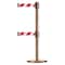 Tensabarrier Barrier Post with Belt, Red/White Diagonal, 7 1/2 ft Length, 38 in Post Height, No Legend 889T2U-2P-2P-STD-NO-D3X-C - alternate 1