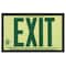 Zoro Select Exit Sign, Plastic, 13" W, 7-1/2" H, Exit, Black, Green GRAN3412 - alternate 3