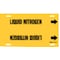 Brady Pipe Marker, Liquid Nitrogen, Y, 10 to15 In 4227-H - alternate 1