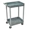 Zoro Select Utility Cart with Deep Lipped Plastic Shelves, 300 lb Load Capacity, 2 Shelves, 24 in L, 18 in W STC11-G - alternate 7