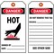 Brady Danger Tag, Hot, Polyester, 5 3/4 in H x 3 in W, Black, Red, White, Rectangle, 10 PK 86541 - alternate 2