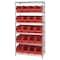 Quantum Storage Systems Steel Bin Shelving, 18 in D x 74 in H x 36 in W, 6 Shelves, Yellow WR6-265YL - alternate 2
