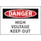 Electromark Danger Sign, 7 in Height, 10 in Width, Vinyl, English S159FF - alternate 3