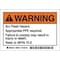 Brady Arc Flash Warning Label, 3 1/2 in Height, 5 in Width, Polyester, Horizontal Rectangle, English EL-1 - alternate 1