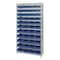 Quantum Storage Systems Steel, Polypropylene Bin Shelving, 18 in D x 74 in H x 36 in W, 12 Shelves, Blue WR12-108BL - alternate 1