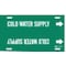 Brady Pipe Mrkr, Cold Water Supply, 8to9-7/8 In 4031-G - alternate 1