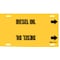 Brady Pipe Marker, Diesel Oil, Yel, 6 to 7-7/8 In 4174-F - alternate 1