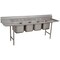Advance Tabco Scullery Sink 24 in x 24 in, 4, 4, Floor Mount, 18 ga. 304 Stainless Steel 9-44-96-24RL - alternate 1