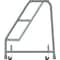 Ballymore 28 1/2 in H Steel Rolling Ladder, 3 Steps, 450 lb Load Capacity 326RSU - alternate 4