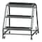 Ballymore 28 1/2 in H Steel Rolling Ladder, 3 Steps, 450 lb Load Capacity 326RSU - alternate 1