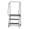 Ballymore 58 1/2 in H Steel Rolling Ladder, 3 Steps, 450 lb Load Capacity H326G - alternate 1