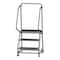 Ballymore 58 1/2 in H Steel Rolling Ladder, 3 Steps, 450 lb Load Capacity H326RSU - alternate 1