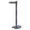 Tensabarrier Barrier Post with Belt, Black/White Horizontal, 7 1/2 ft Length, 38 in Post Height, No Legend RB1-73-73-STD-NO-S3X-C - alternate 1