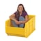 Quantum Storage Systems Storage Bin, Polypropylene, Yellow, 17 1/2 in H, 23 7/8 in W, 35 7/8 in L QUS997YL - alternate 3