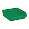 Quantum Storage Systems Shelf Storage Bin, Polypropylene, Green, 4 in H, 11 1/8 in W, 11 5/8 in L QSB109GN - alternate 1