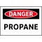 Electromark Danger Sign, 7 in Height, 10 in Width, Vinyl, English S172FF - alternate 3