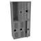 Tennsco Wardrobe Locker, 36 in W, 18 in D, 72 in H, (2) Tier, (3) Wide, Gray VDL-121836-CMED GRAY - alternate 1