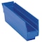 Quantum Storage Systems Shelf Storage Bin, Polypropylene, Blue, 4 in H, 2 3/4 in W, 11 5/8 in L QSB100BL - alternate 2