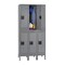 Tennsco Wardrobe Locker, 36 in W, 12 in D, 78 in H, (2) Tier, (3) Wide, Gray DTK-121236-3  MED GR - alternate 1