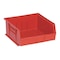 Quantum Storage Systems Hang & Stack Storage Bin, Polypropylene, Red, 5 in H, 11 in W, 10 7/8 in L QUS235RD - alternate 1
