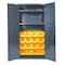 Durham Mfg Extra-Heavy Duty Bin Cabinet, 36 in W, 72 in H, 18" D, 14 Bins 3602-BLP-14-2S-95 - alternate 3