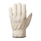 Horsepower Leather Drivers Gloves, Shirred Wrist, Keystone Thumb, Gunn Cut, White, M 1 PR PWG-138420M - alternate 3
