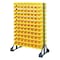 Quantum Storage Systems Steel Bin Rail Floor Rack, 20 in D x 54 in H x 36 in W, Yellow QRU-12D-220-192YL - alternate 1