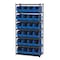 Quantum Storage Systems Steel Bin Shelving, 18 in D x 75 in H x 36 in W, 7 Shelves, Blue QSBU-265BL - alternate 2