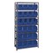 Quantum Storage Systems Steel Bin Shelving, 18 in D x 75 in H x 36 in W, 7 Shelves, Blue QSBU-265BL - alternate 1