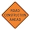 Lyle Road Construction Ahead Traffic Sign, 30 in Height, 30 in Width, Aluminum, Diamond, English W20-1Z-30HA - alternate 1