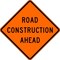 Lyle Road Construction Ahead Traffic Sign, 30 in Height, 30 in Width, Aluminum, Diamond, English W20-1Z-30HA - alternate 2