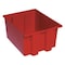 Quantum Storage Systems Stack & Nest Storage Container, 9 gal, 19-1/2 in L x 15-1/2 in W x 10 in H, Red, Polyethylene SNT190RD - alternate 1