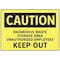 Electromark Caution Sign, 7 in Height, 10 in Width, Aluminum, English S119FA - alternate 1