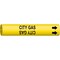 Brady Pipe Marker, City Gas, Yellow, 4 to 6 In 4027-D - alternate 1