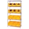 Quantum Storage Systems Steel Bin Shelving, 18 in D x 74 in H x 36 in W, 5 Shelves, Blue WR5-270BL - alternate 3